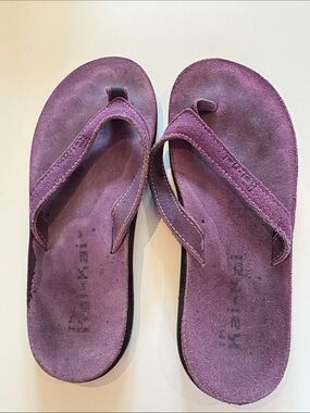 Purple Suede Women's Flip-Flop Sandals